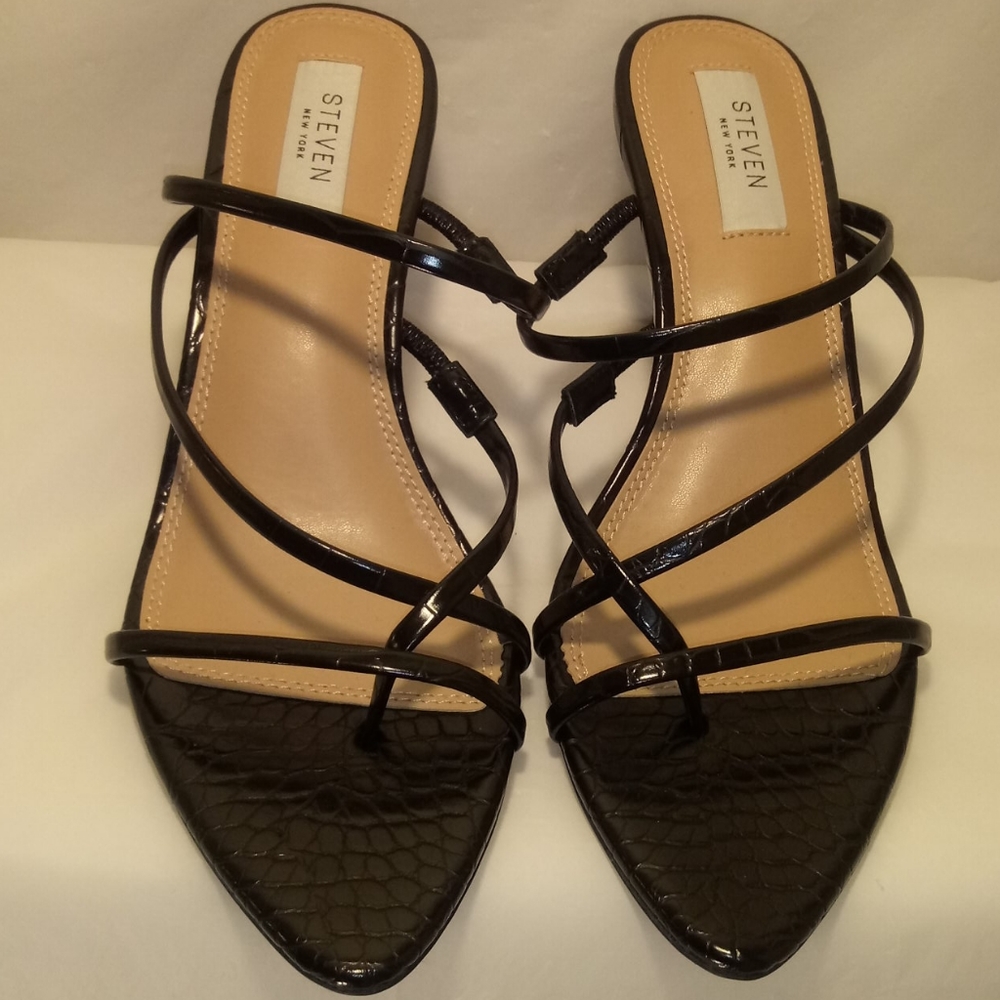 30 STEVEN NEW YORK SLIDE IN HEELED SANDALS
